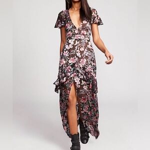 For Love And Lemons Vivi Burnout Maxi Dress Size L